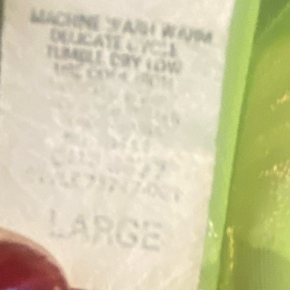 La intimates chartreuse green sleeveless sheer ladies nightie nightgown large - Picture 2 of 6